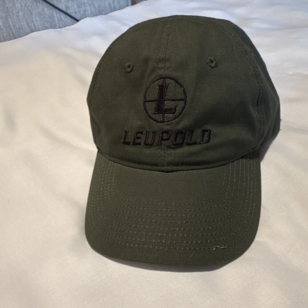 Leupold Optics Hat Green Adjustable Strapback Baseball Cap Outdoor Hunting OSFM